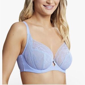 Cleo by Panache Alexis Low Front Balconnet Underwire Bra (10471),32FF,Bluebell